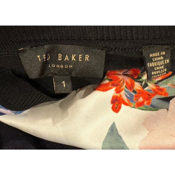 Ted Baker London Poliiey Jamboree Floral Sweater Size 1 - Picture 3 of 5